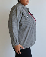Vintage - Black & White Plaid Jacket (2X)