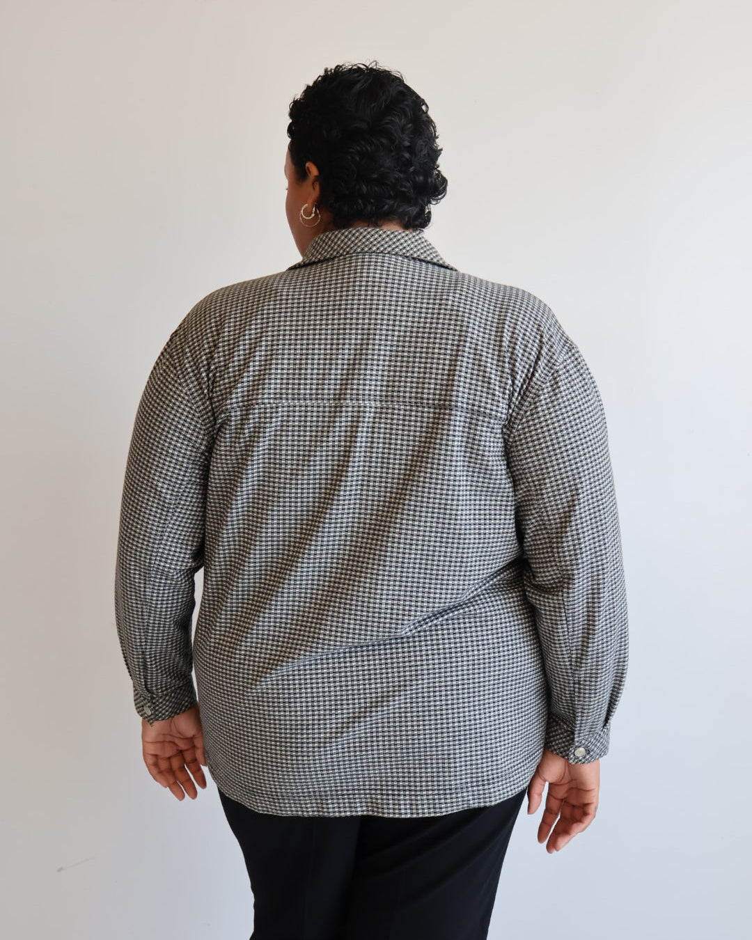 Vintage - Black & White Plaid Jacket (2X)