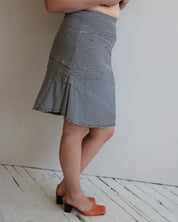 Vintage - Black & White Stripe Skirt (L/XL)