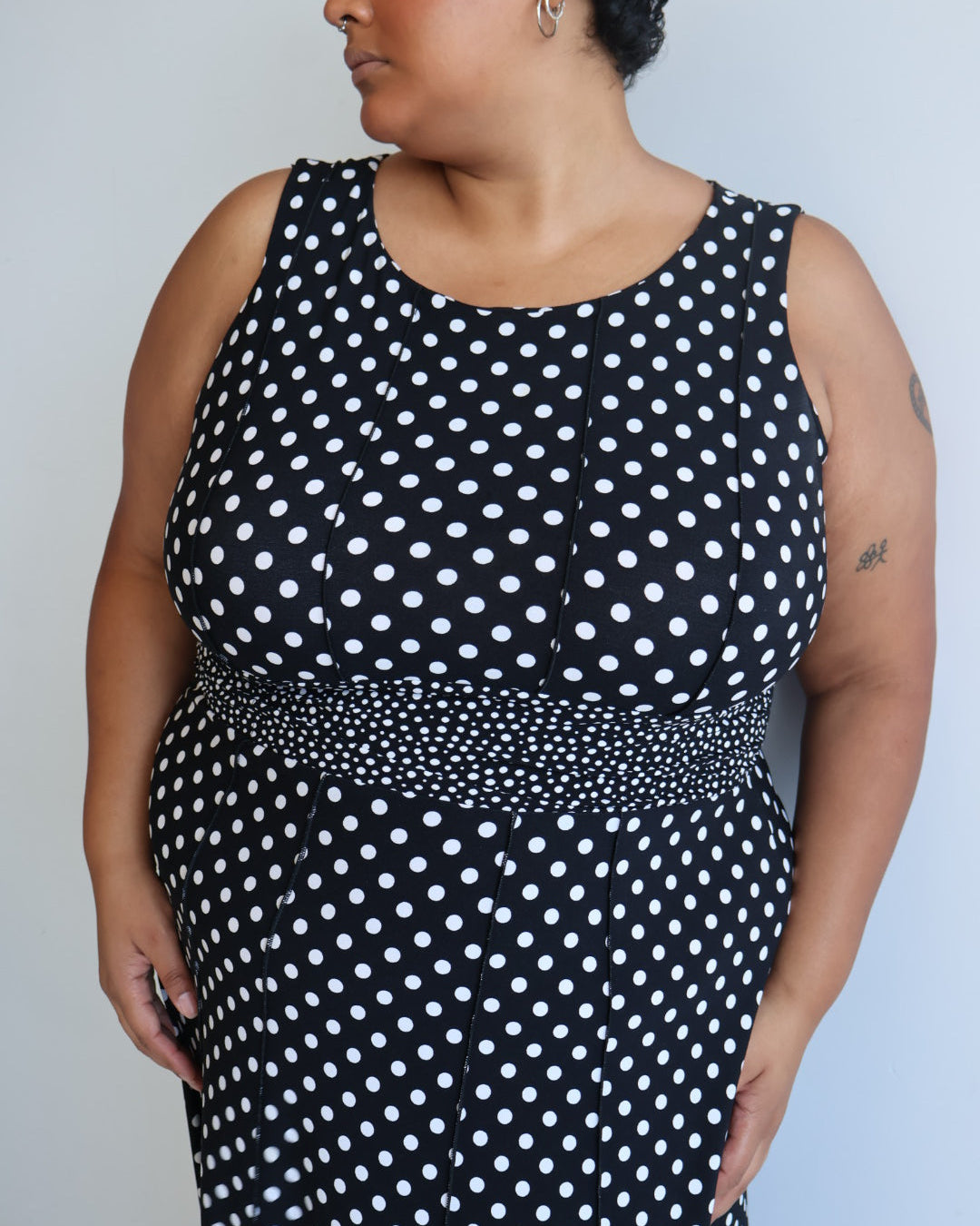 Vintage - Polka Dot Stretch Dress (1X/2X)