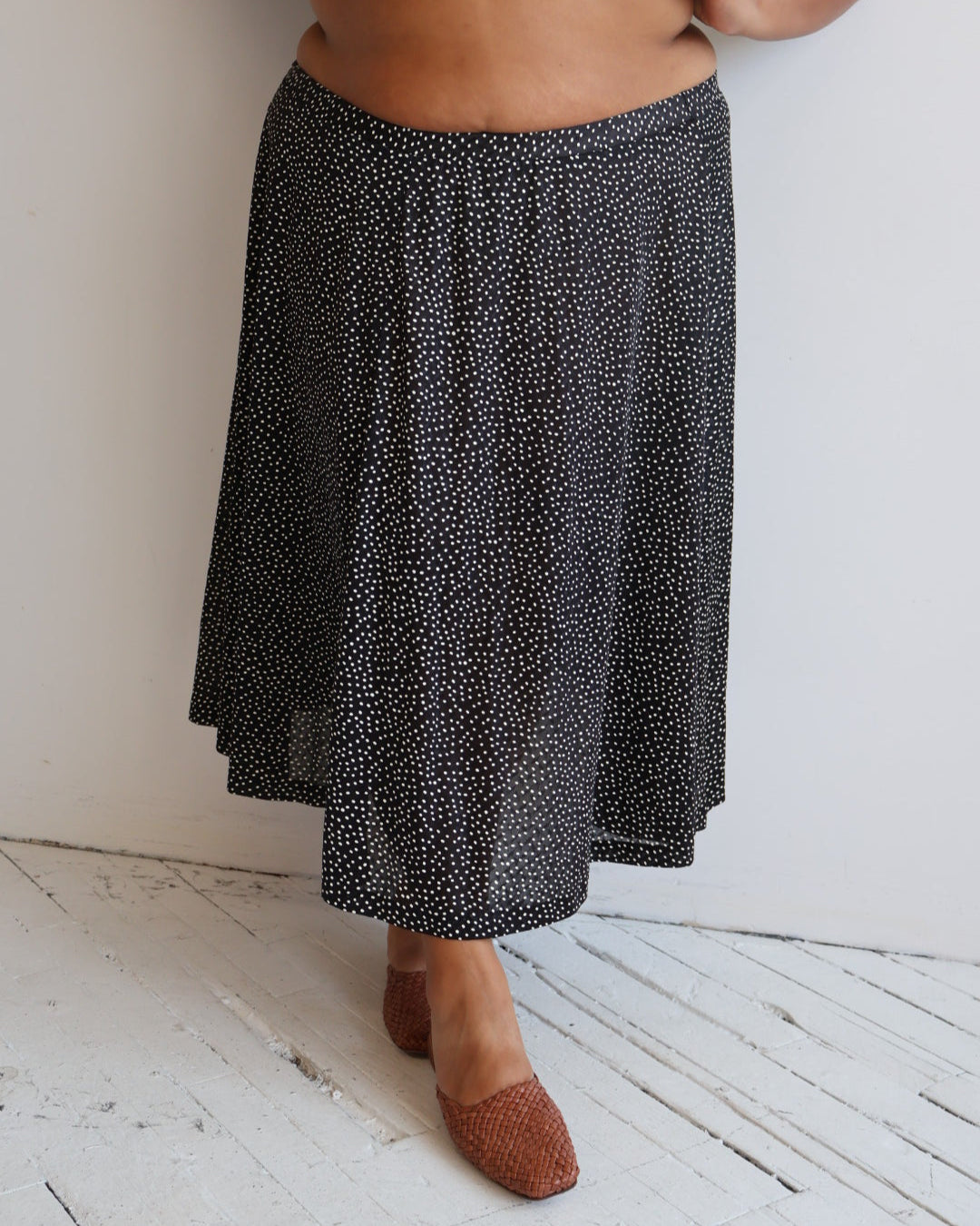 Vintage - Polka Dot Maxi Skirt (2X)