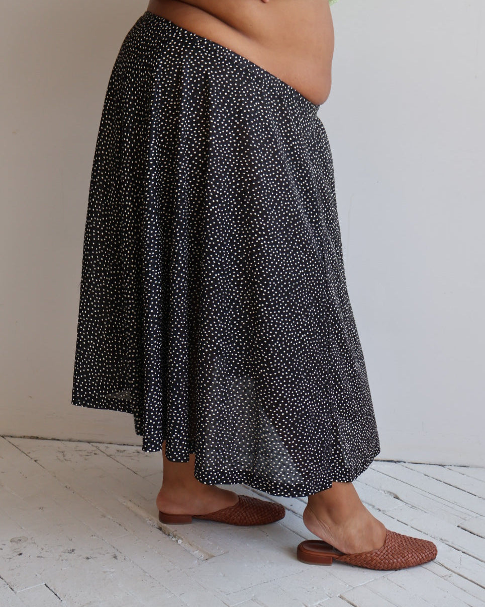 Vintage - Polka Dot Maxi Skirt (2X)