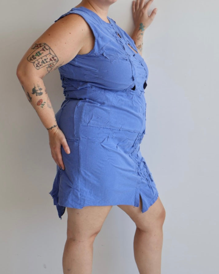 Alayna Roe - Periwinkle Scrap Dress (1X/2X)