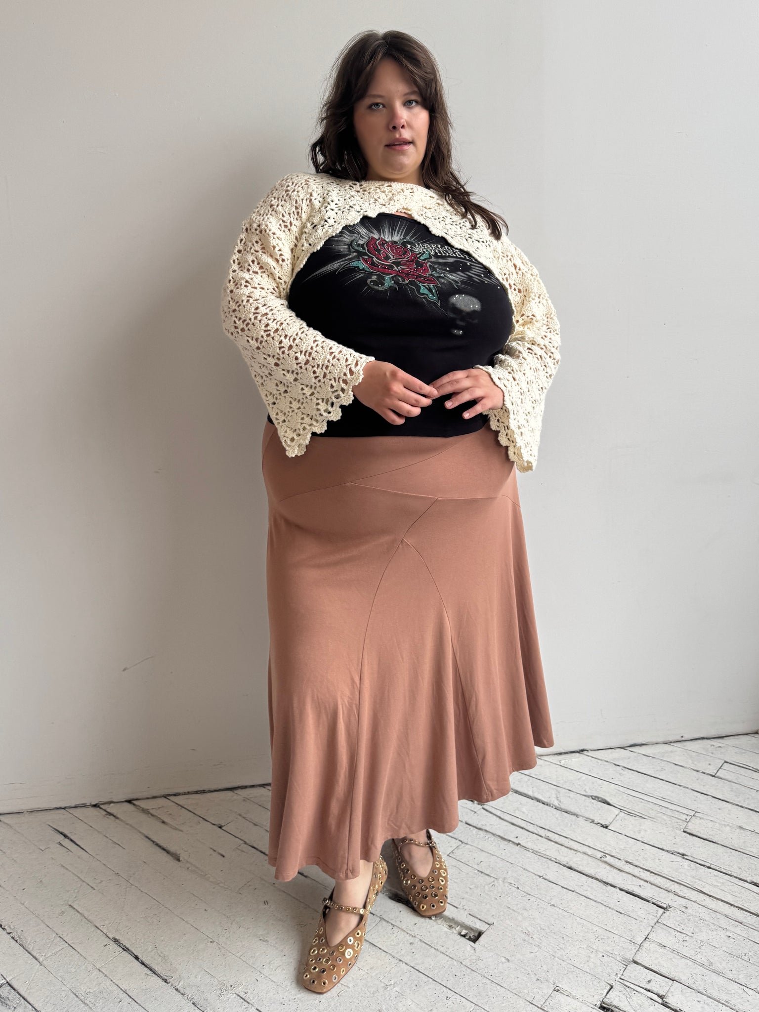 Vintage - Caramel Modal Skirt (2X-4X)