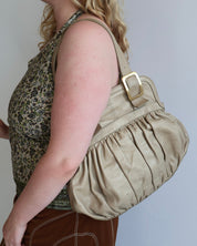 Vintage - Gold Leather Shoulder Bag