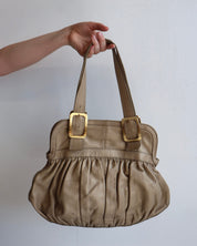 Vintage - Gold Leather Shoulder Bag
