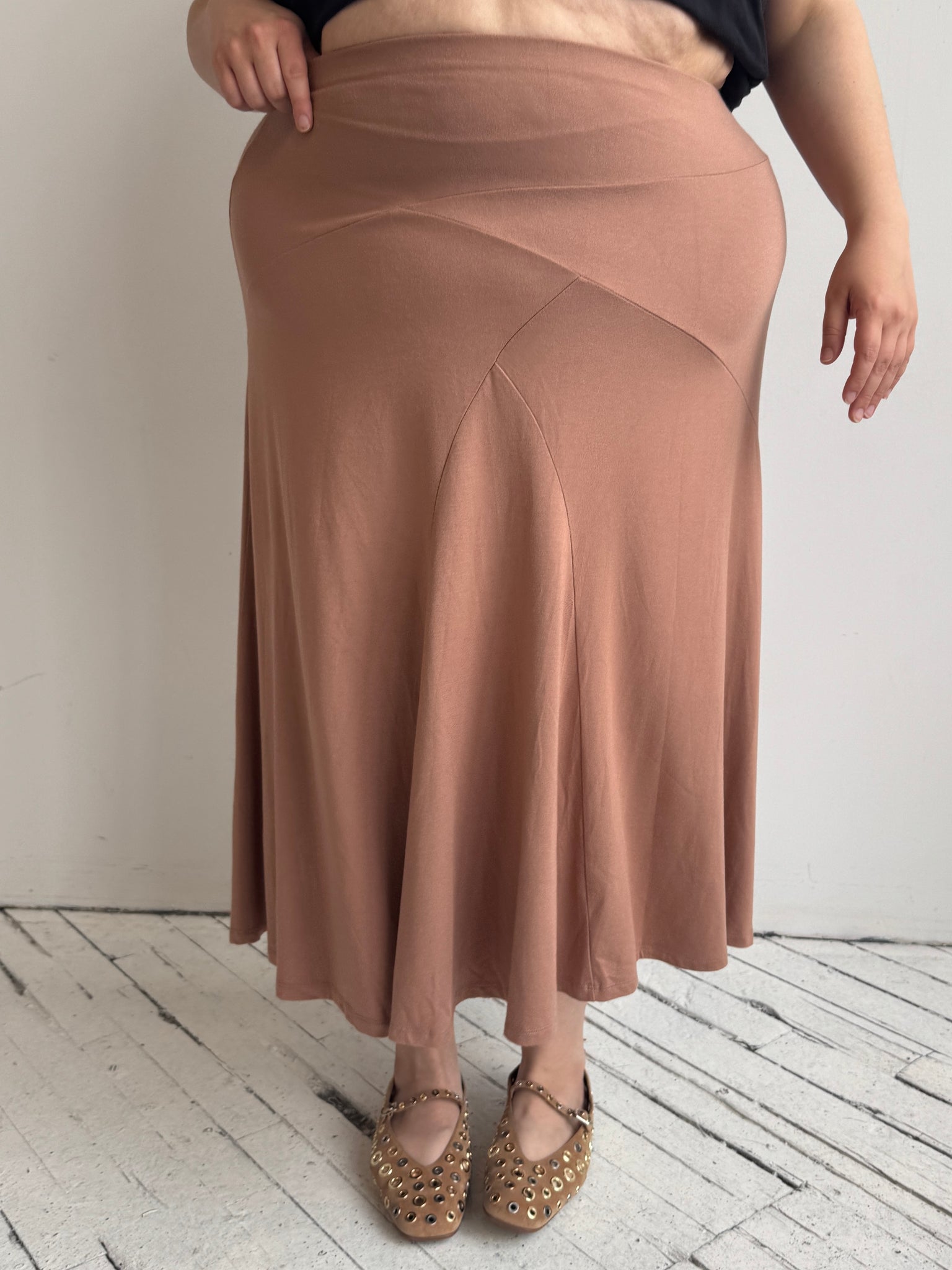Vintage - Caramel Modal Skirt (2X-4X)