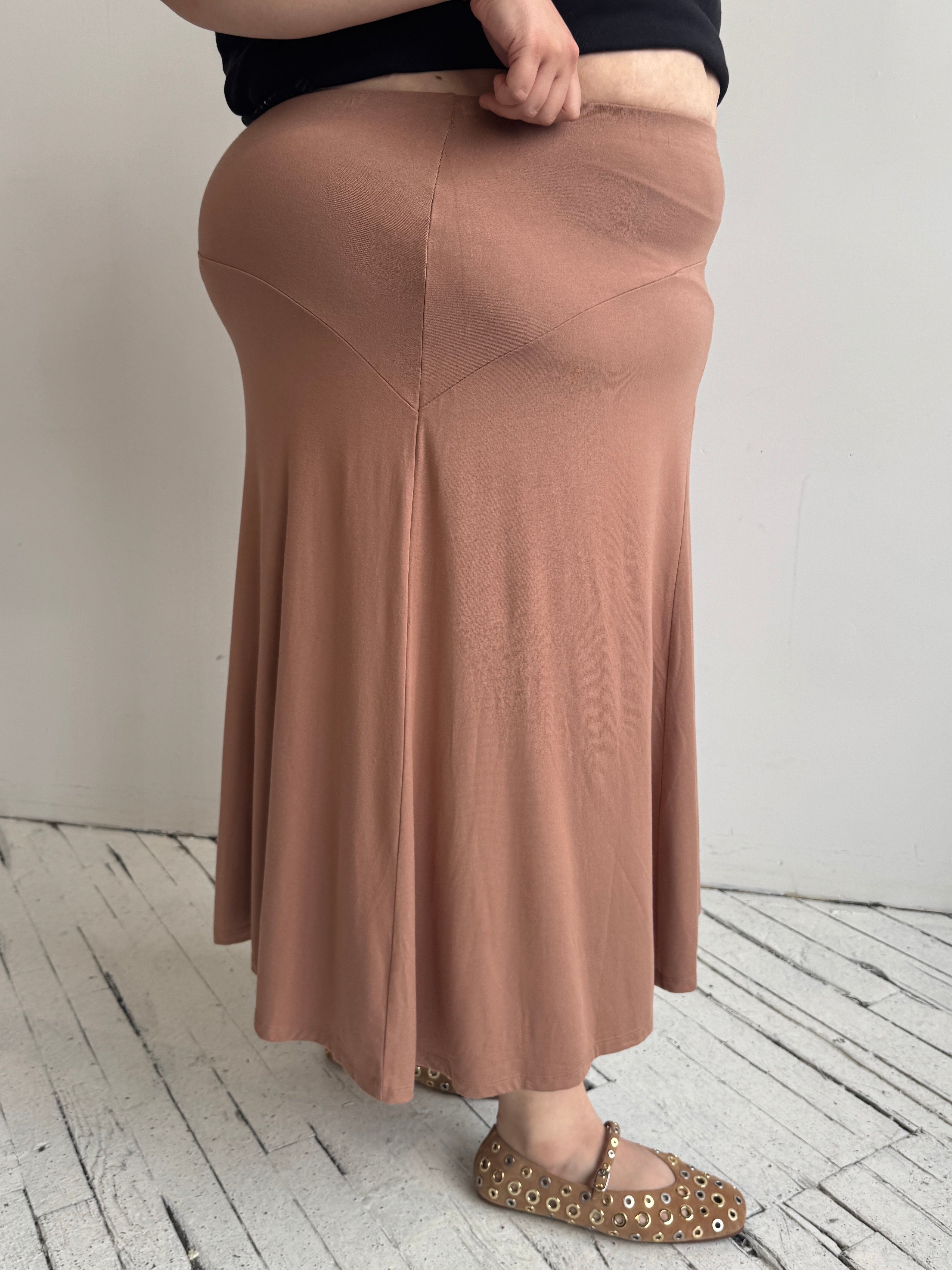 Vintage - Caramel Modal Skirt (2X-4X)
