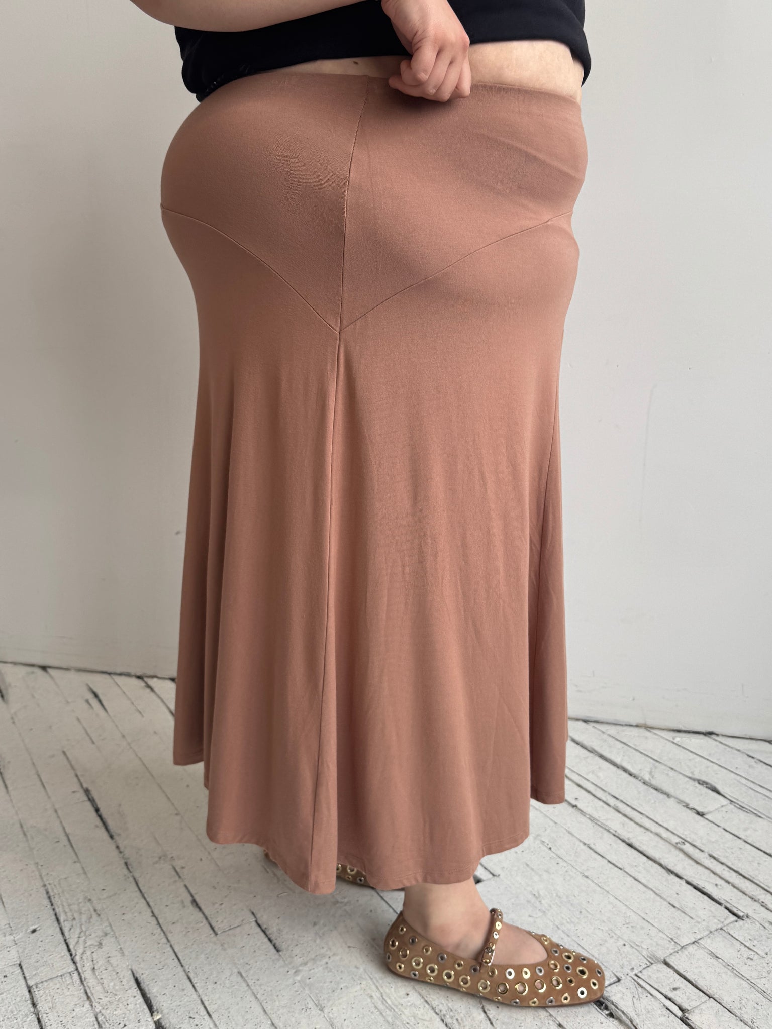 Vintage - Caramel Modal Skirt (2X-4X)