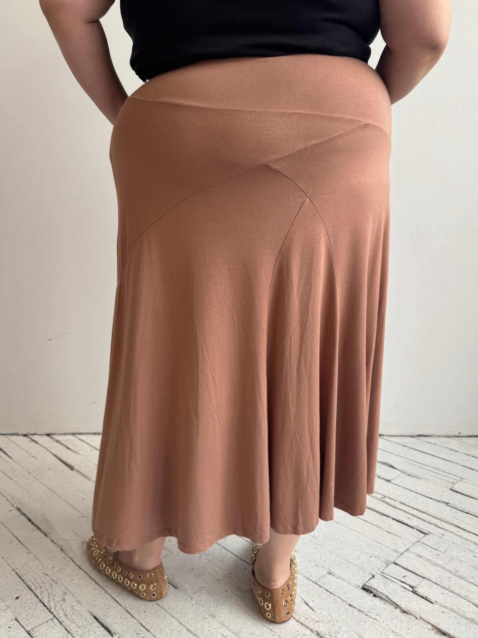 Vintage - Caramel Modal Skirt (2X-4X)