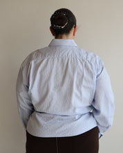 Nena Hansen - Baby Blue Striped Bungee Shirt (1X)