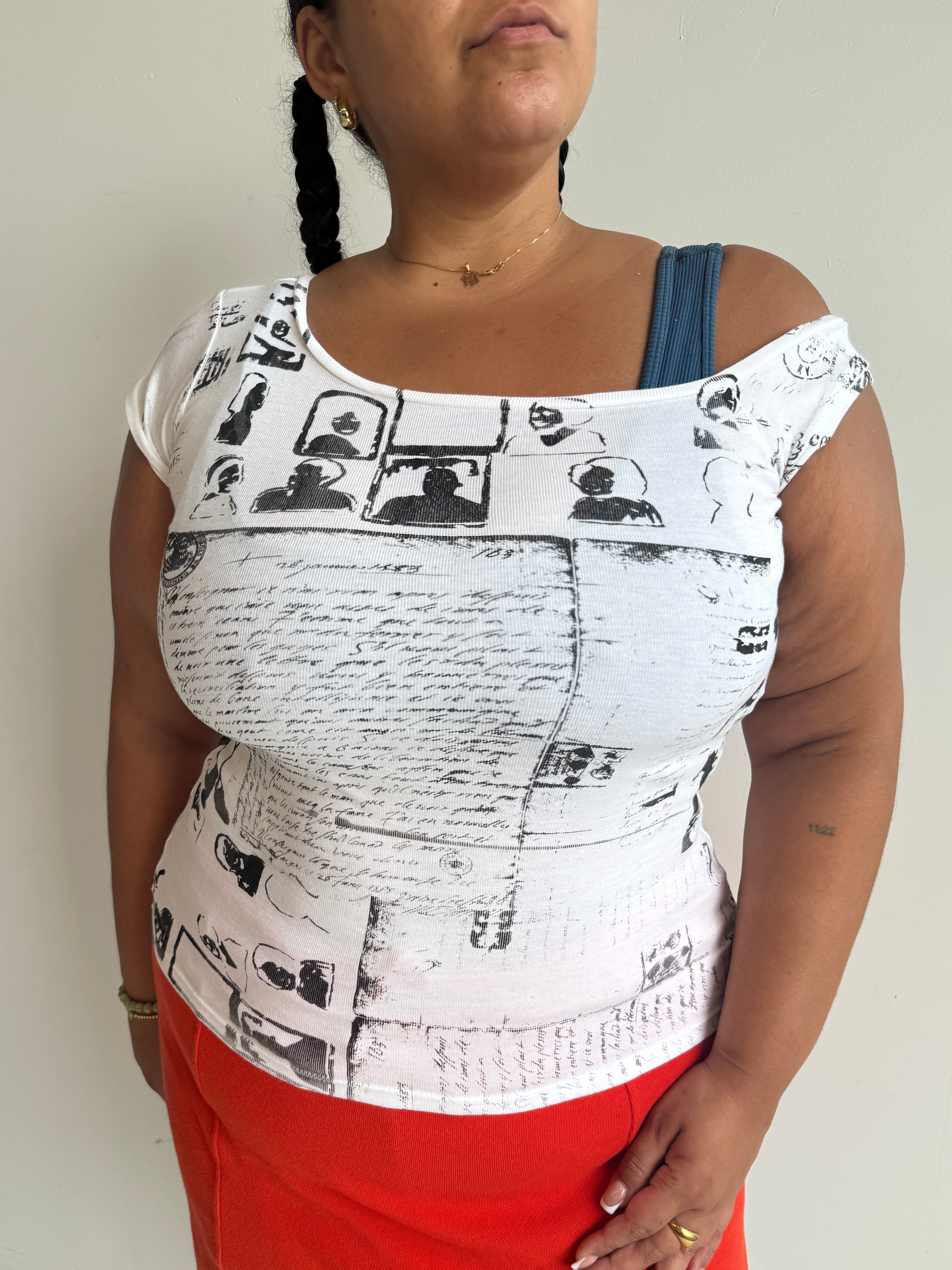 Ophelia Byrne - Postage Off The Shoulder Top (1X)