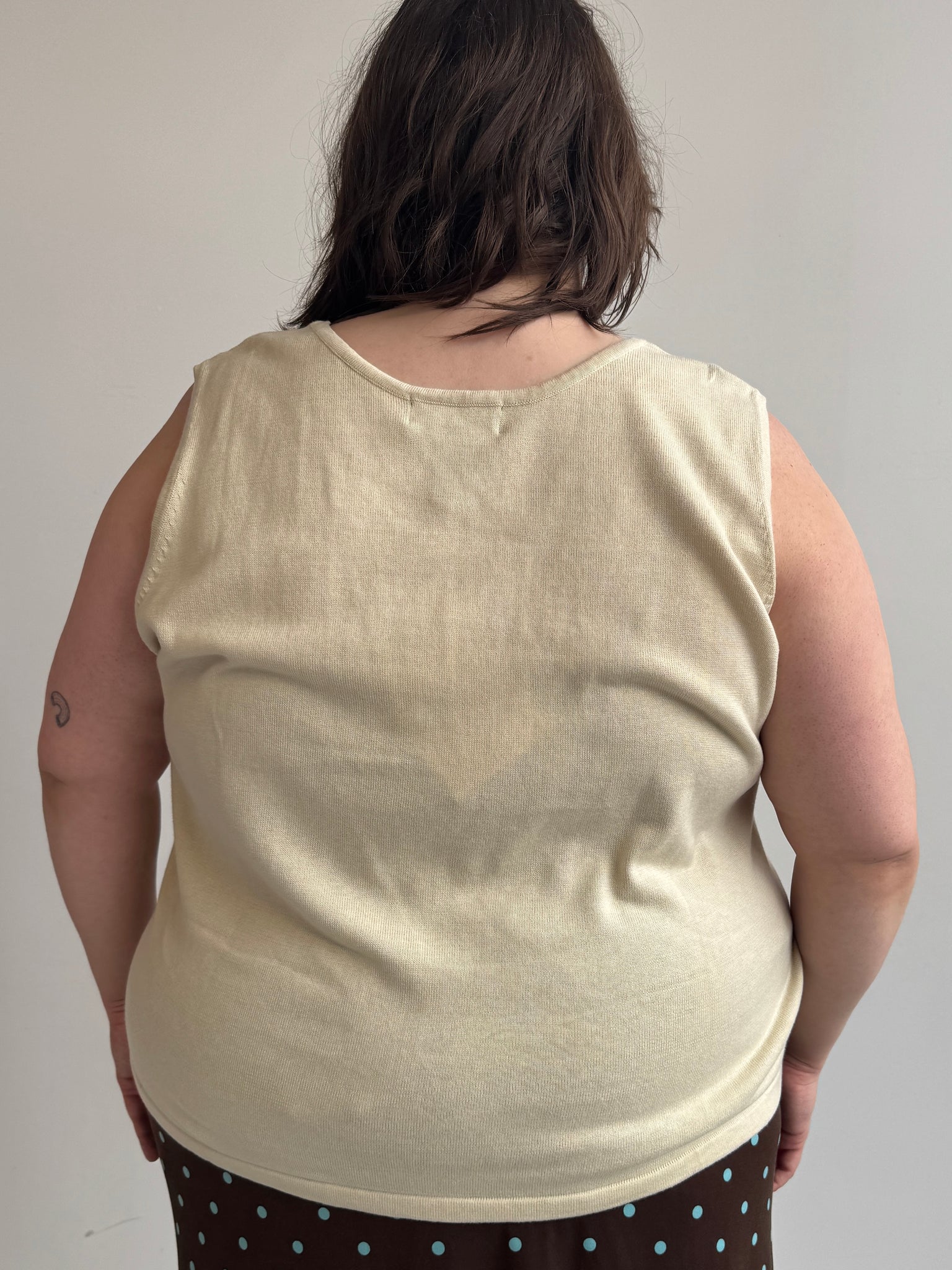 Vintage - Beige Knit Tank (3X/4X)