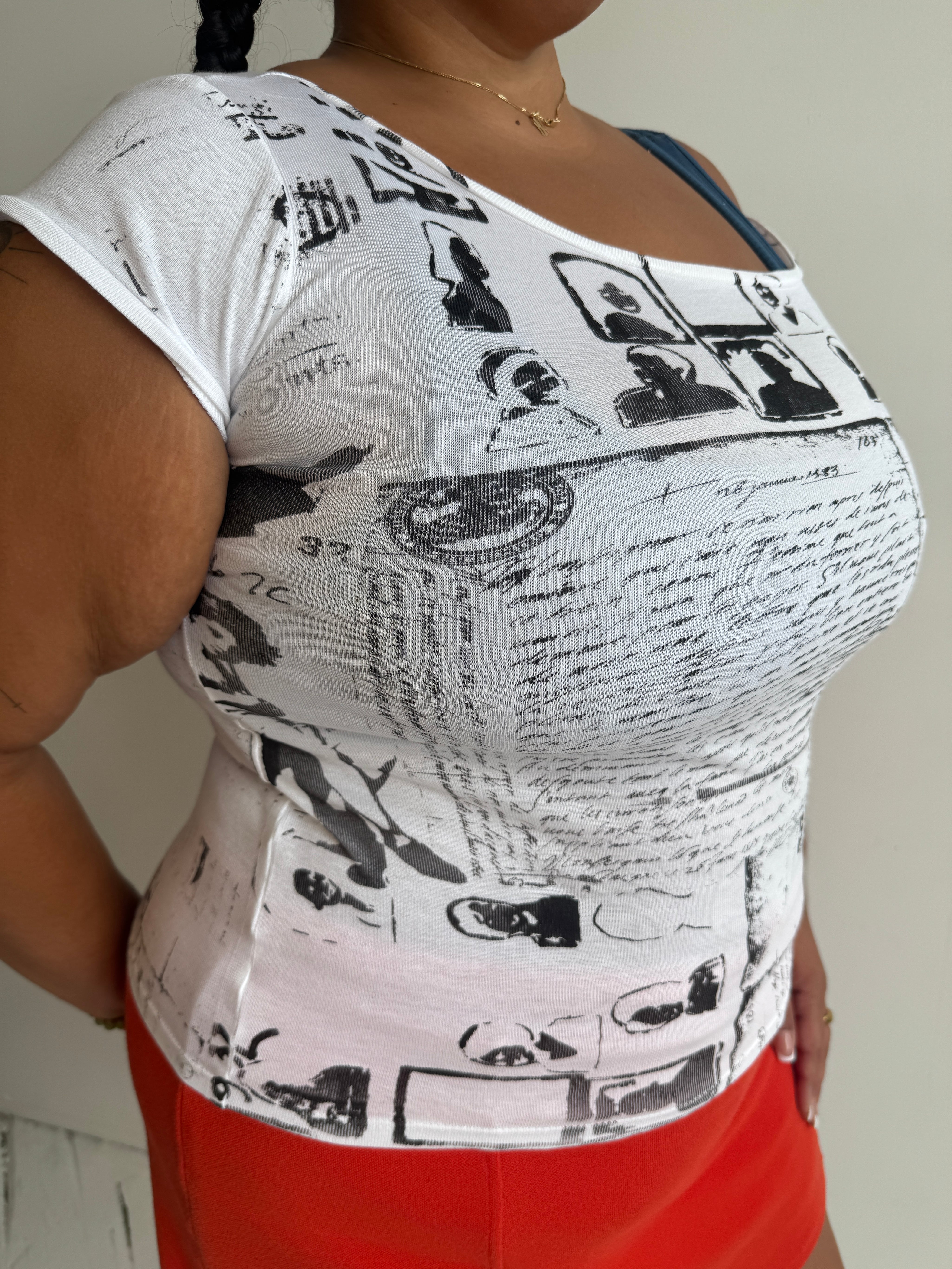 Ophelia Byrne - Postage Off The Shoulder Top (1X)