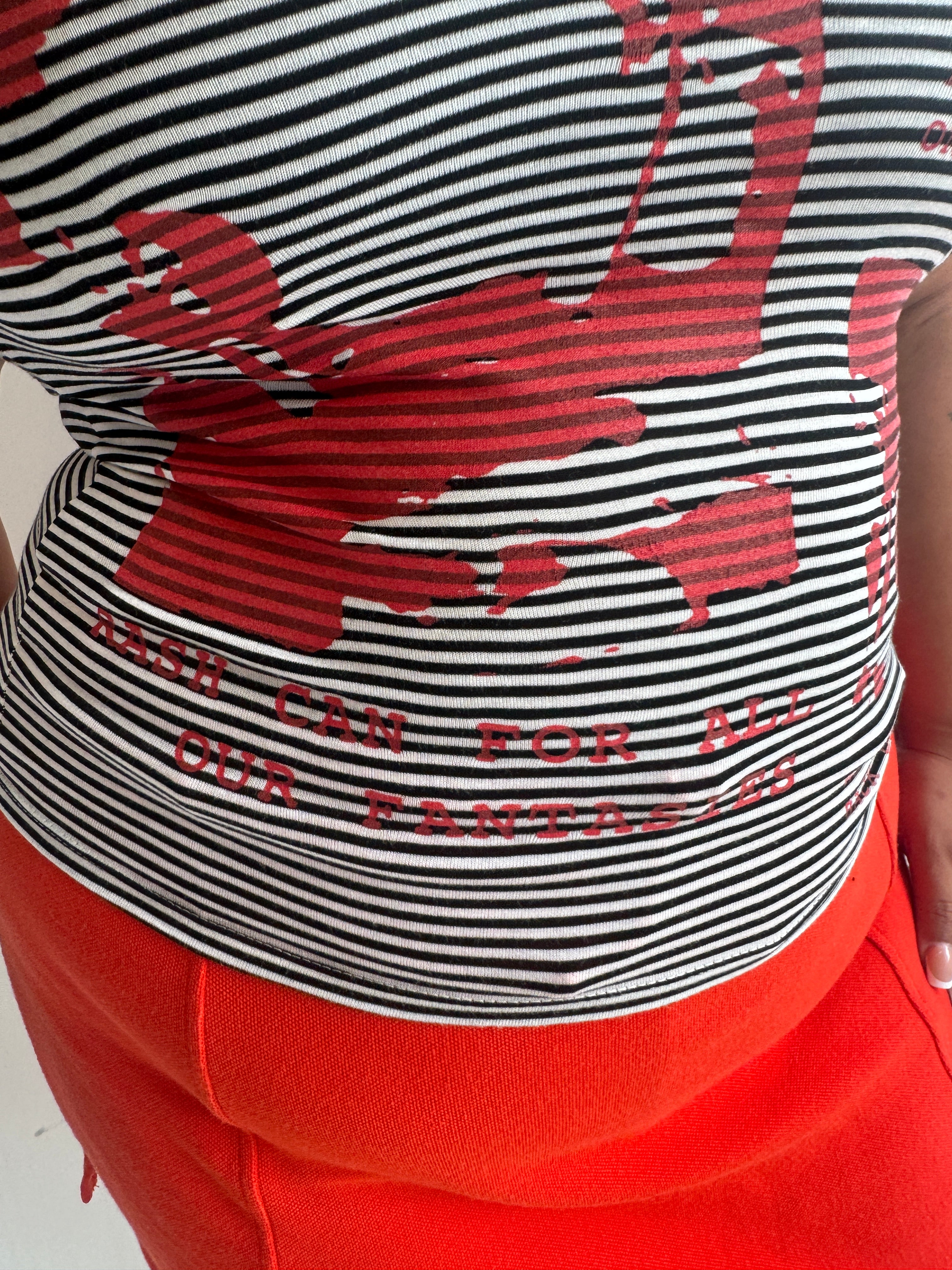 Ophelia Byrne - Collage Asymmetrical Baby Tee (1X-3X)