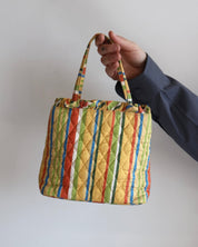 Vintage - 100% Silk Striped Bag