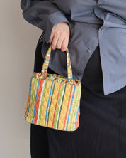 Vintage - 100% Silk Striped Bag