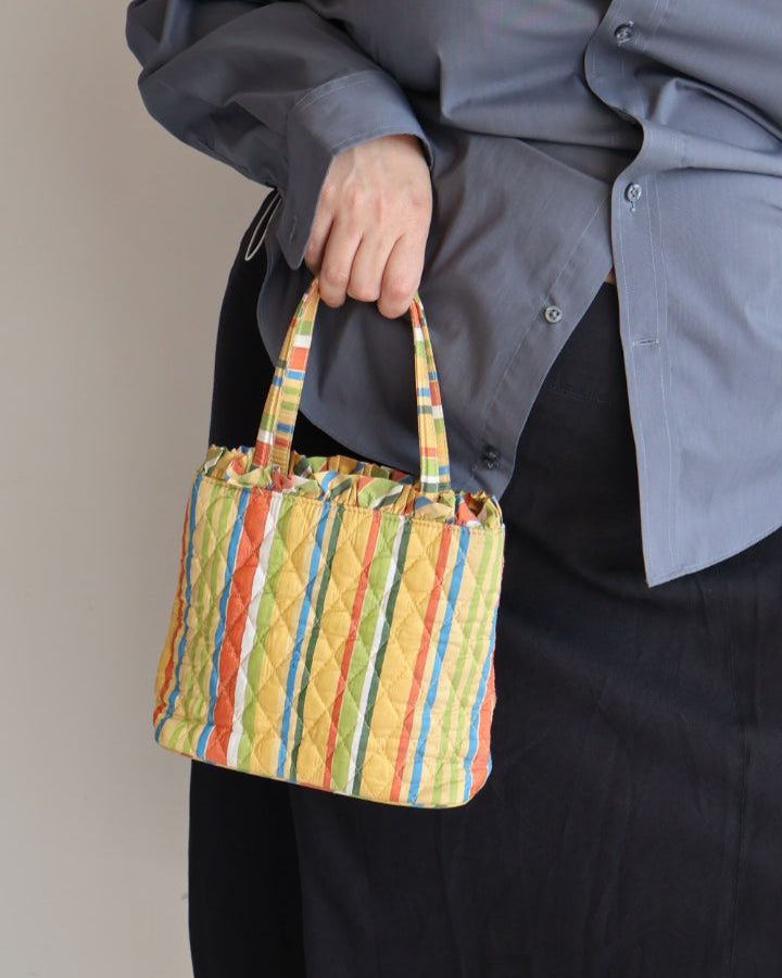 Vintage - 100% Silk Striped Bag