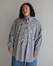 Maya x BRZ - Charcoal Spiral Button Down (4X)