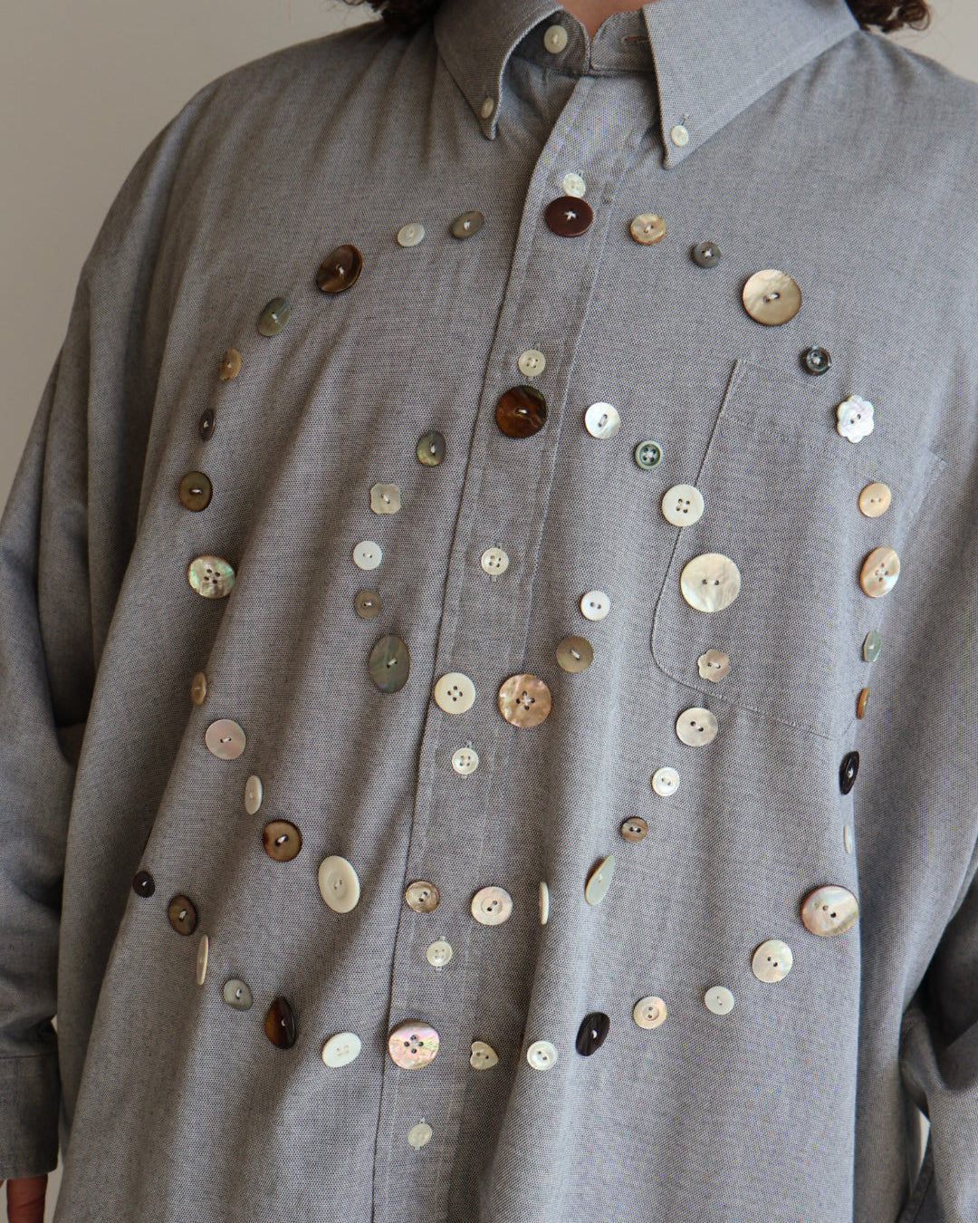 Maya x BRZ - Charcoal Spiral Button Down (4X)