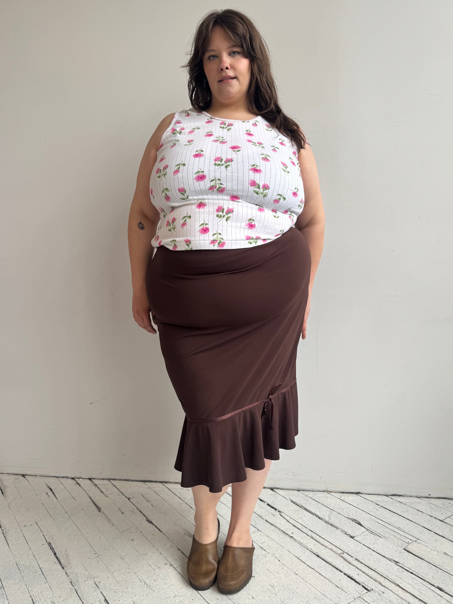 Vintage - Brown Bow Skirt (3X)