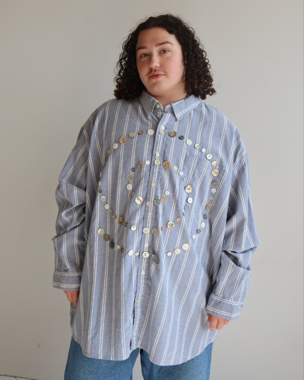 Maya x BRZ - Blue Striped Button Down (5X)