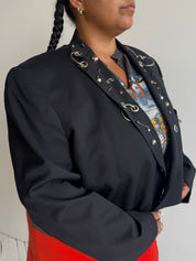 Shop Journal - Cropped Pierced Blazer (2X)