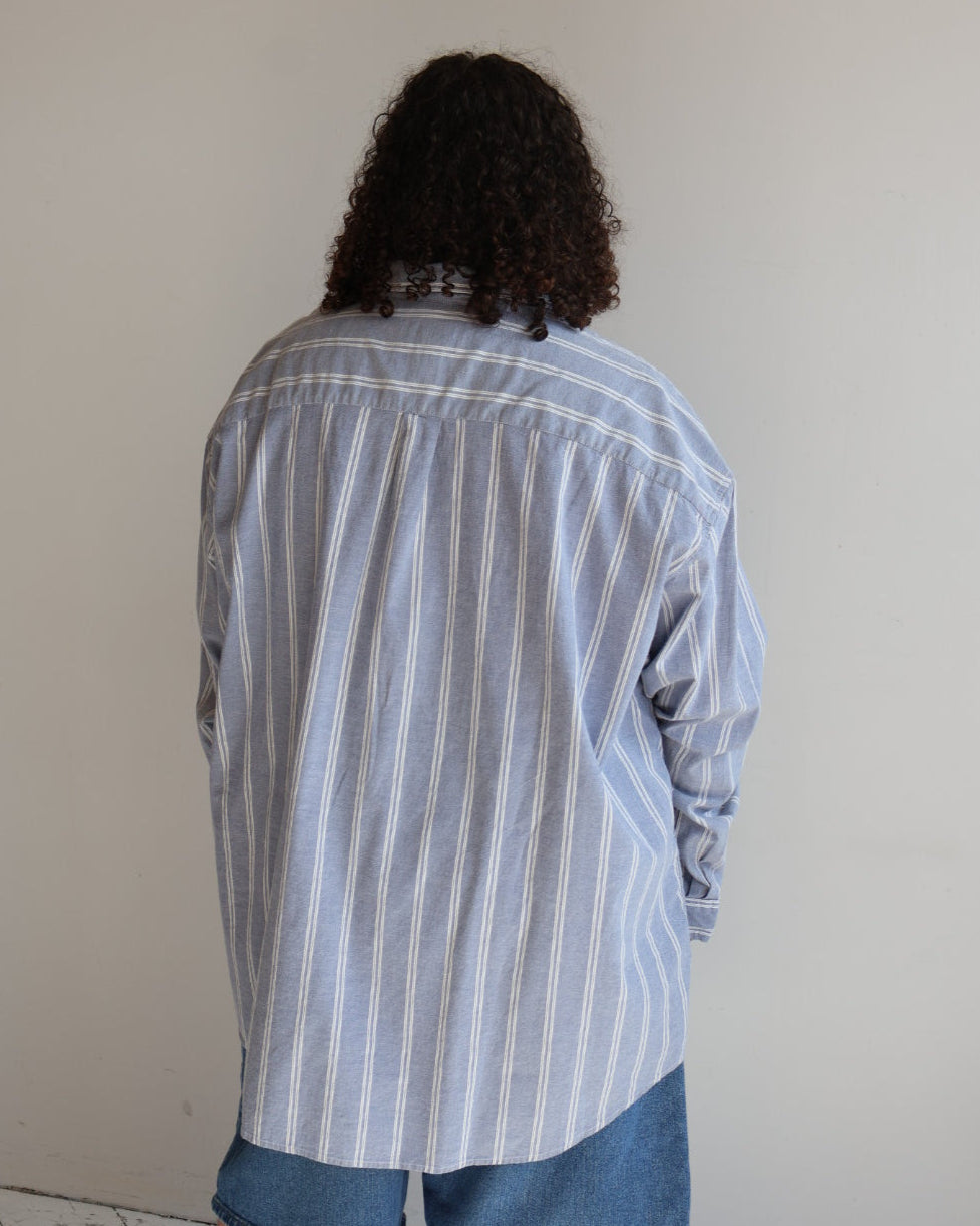 Maya x BRZ - Blue Striped Button Down (5X)