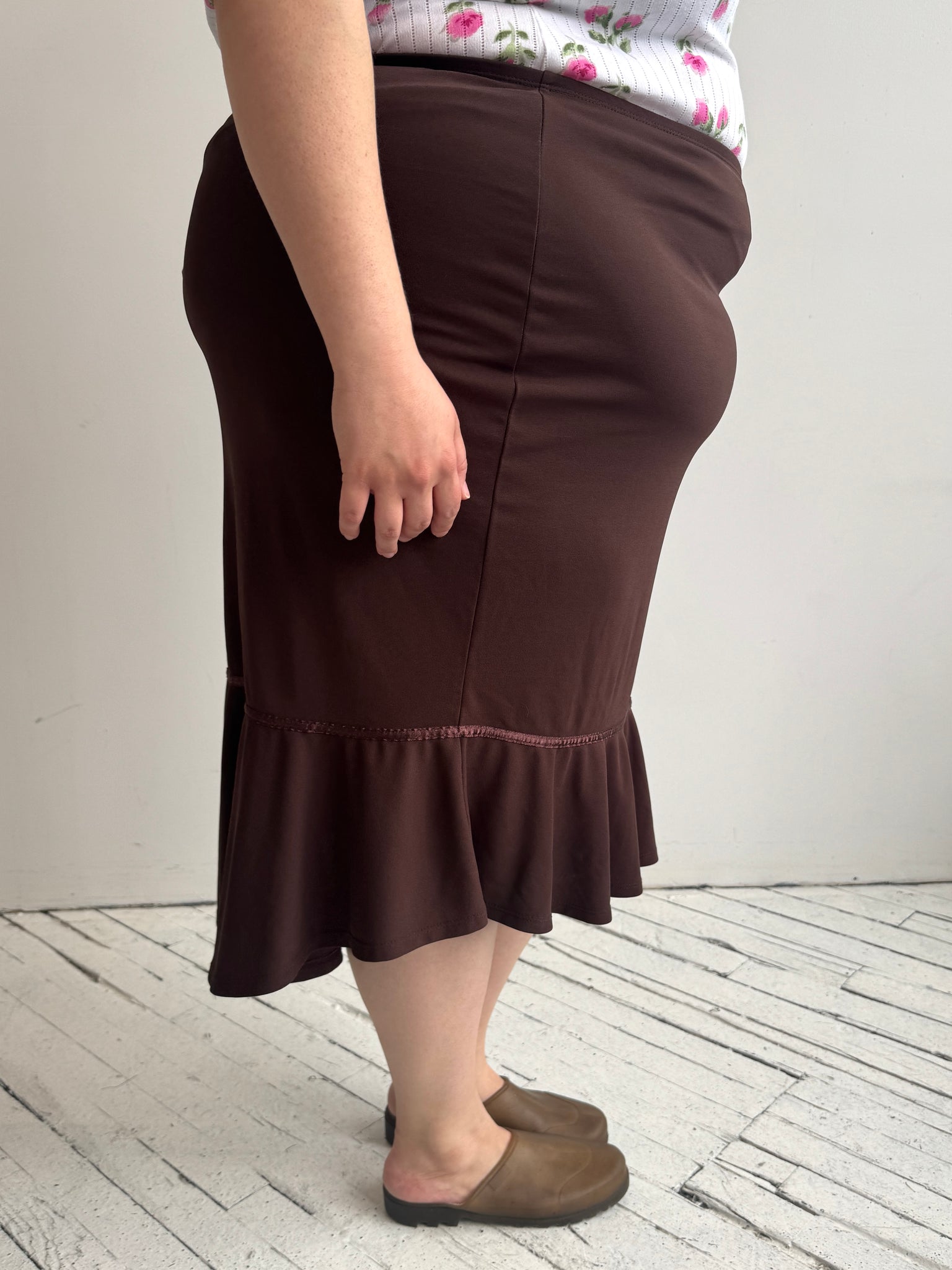 Vintage - Brown Bow Skirt (3X)