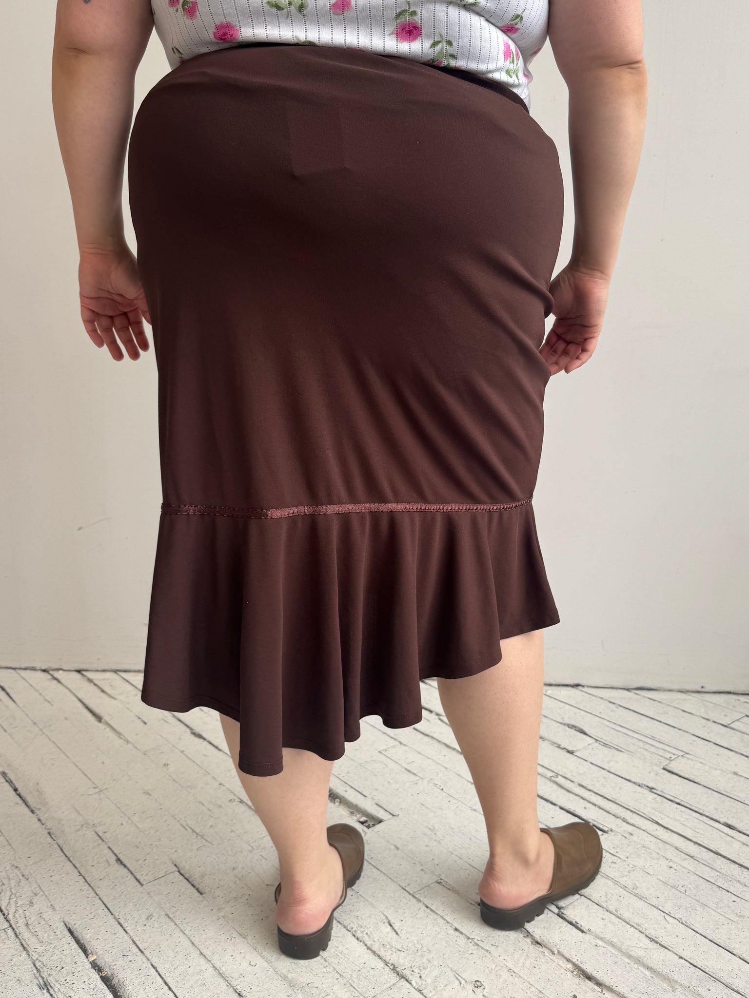 Vintage - Brown Bow Skirt (3X)