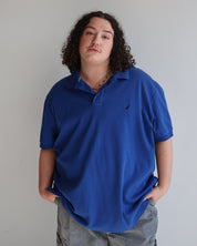 Vintage - Blue Cotton Polo (2X/3X)