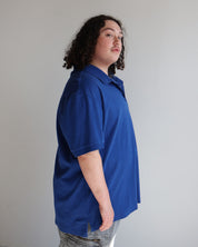 Vintage - Blue Cotton Polo (2X/3X)