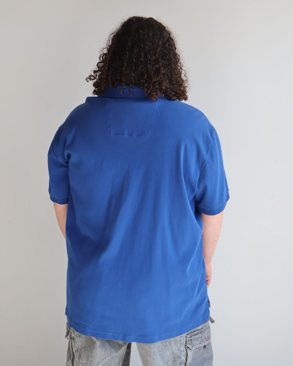 Vintage - Blue Cotton Polo (2X/3X)