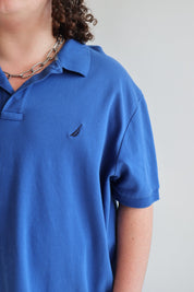 Vintage - Blue Cotton Polo (2X/3X)