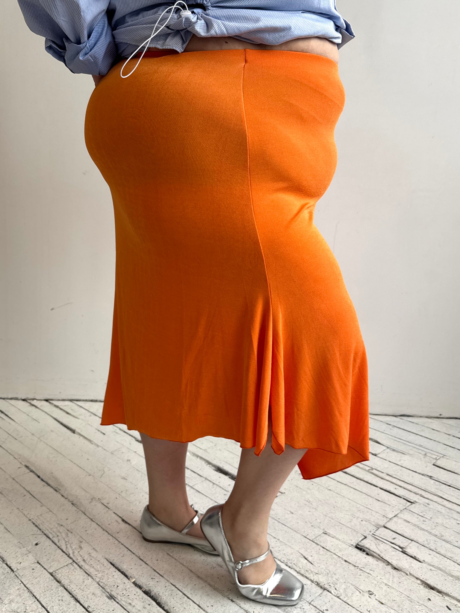 Vintage - Orange Stretchy Skirt (1X-3X)