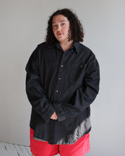 Vintage - Black Denim Button Down (3X)