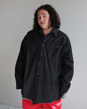 Vintage - Black Denim Button Down (3X)