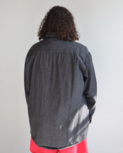 Vintage - Black Denim Button Down (3X)
