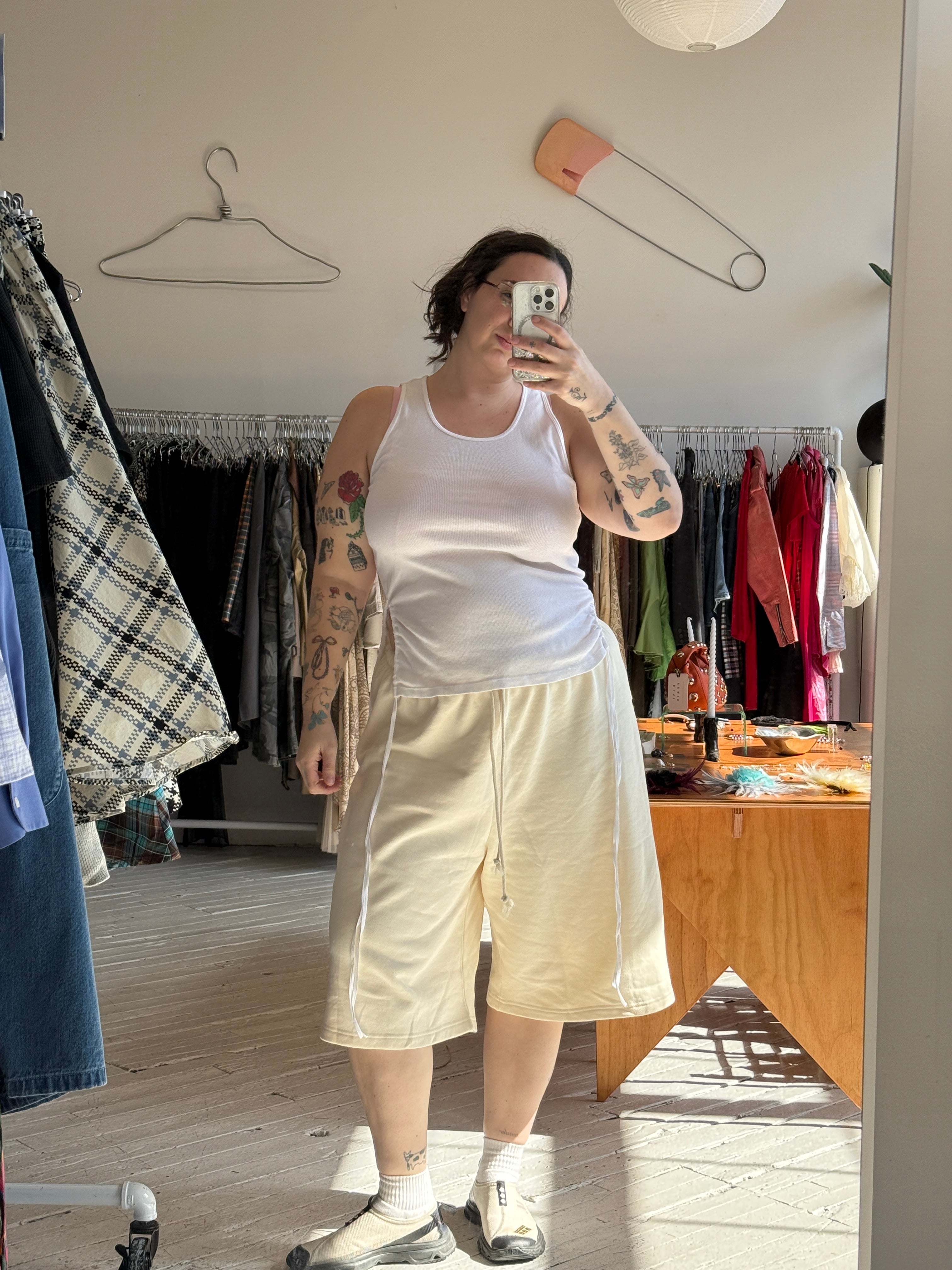 Boheme - Sweat Shorts in Milk (XL/1X + 2X/3X)