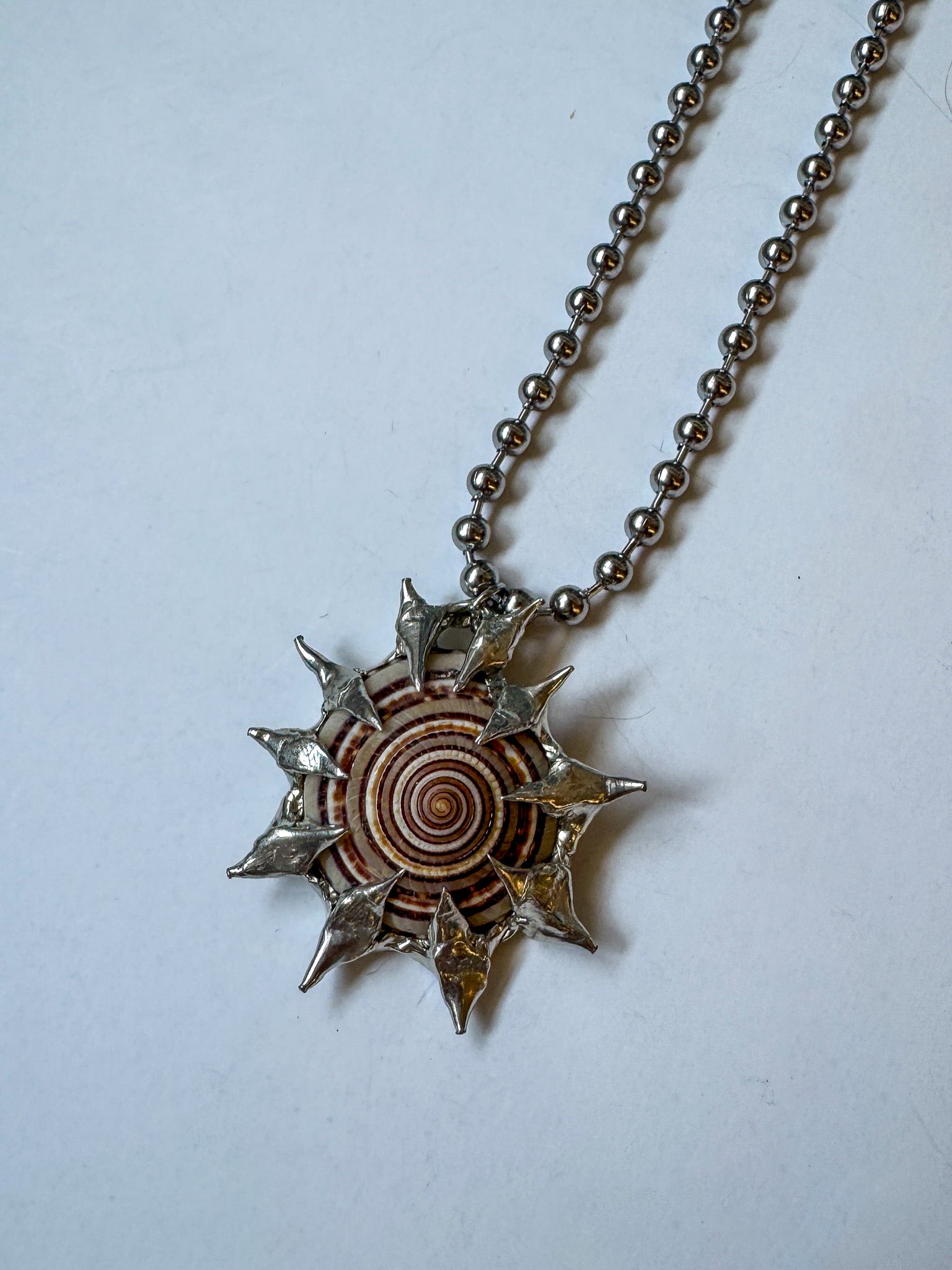 My Dearest World - Brown Spiral Shell Necklace