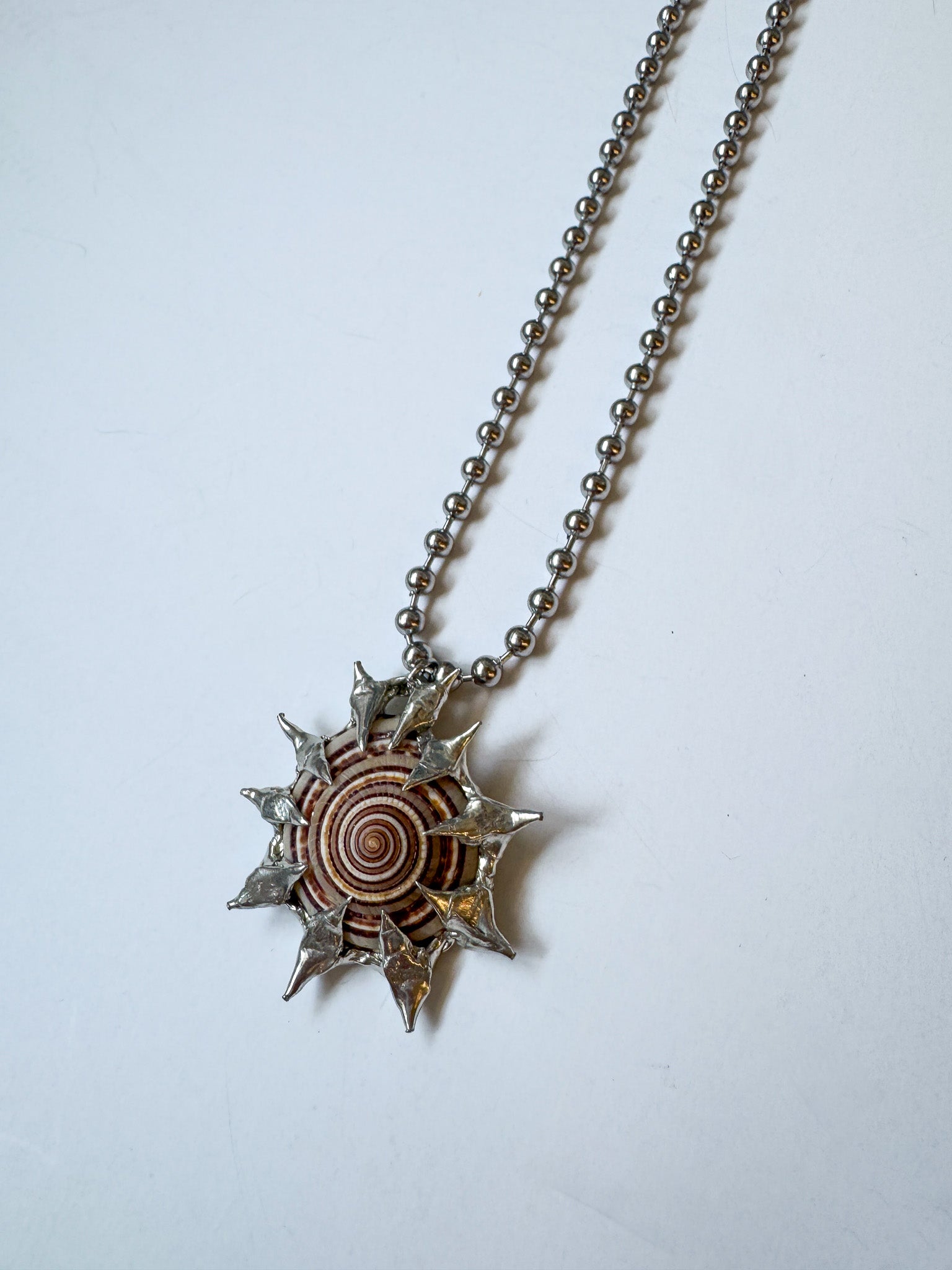My Dearest World - Brown Spiral Shell Necklace