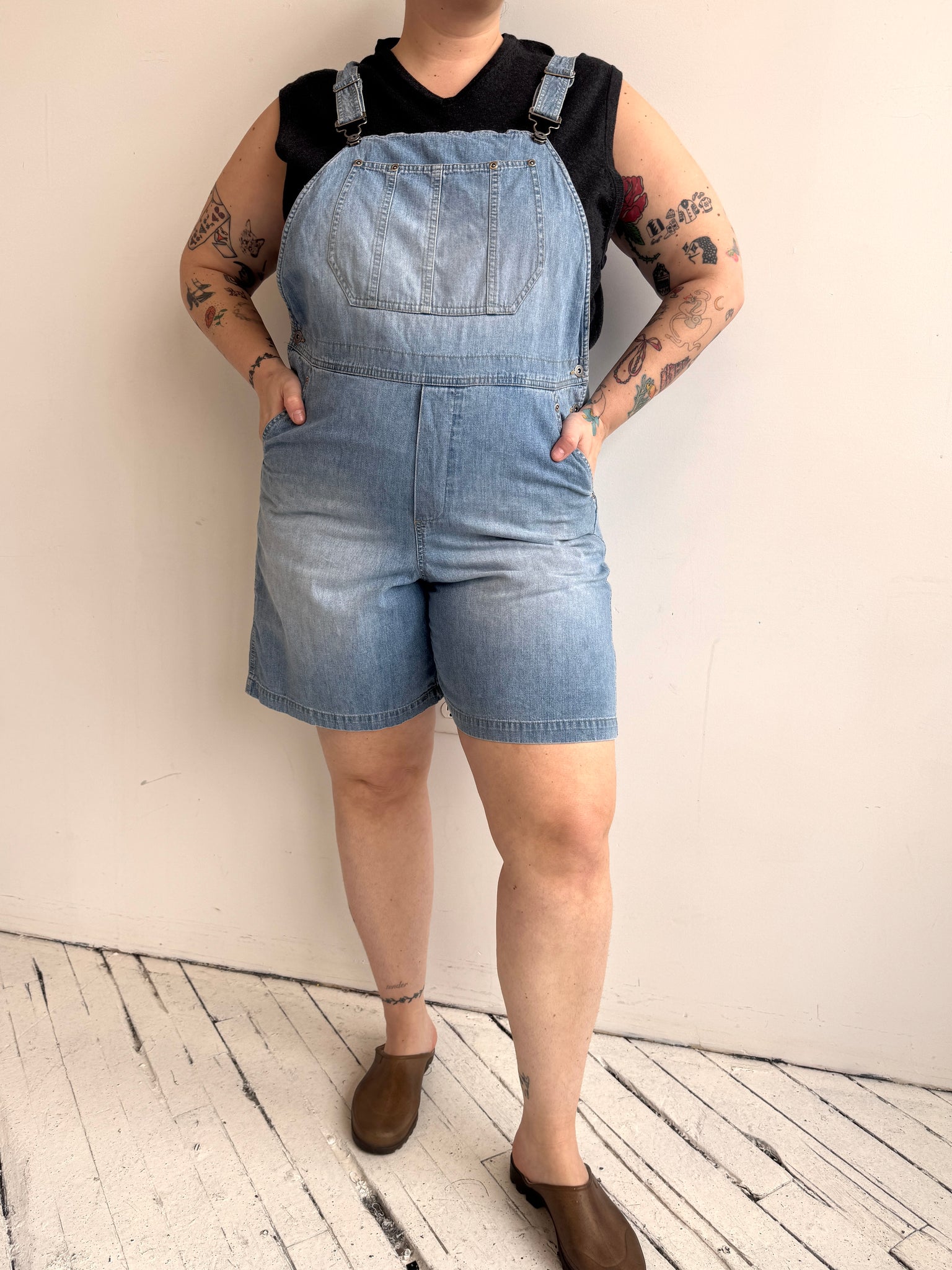 Vintage - Denim Short Overalls (1X)
