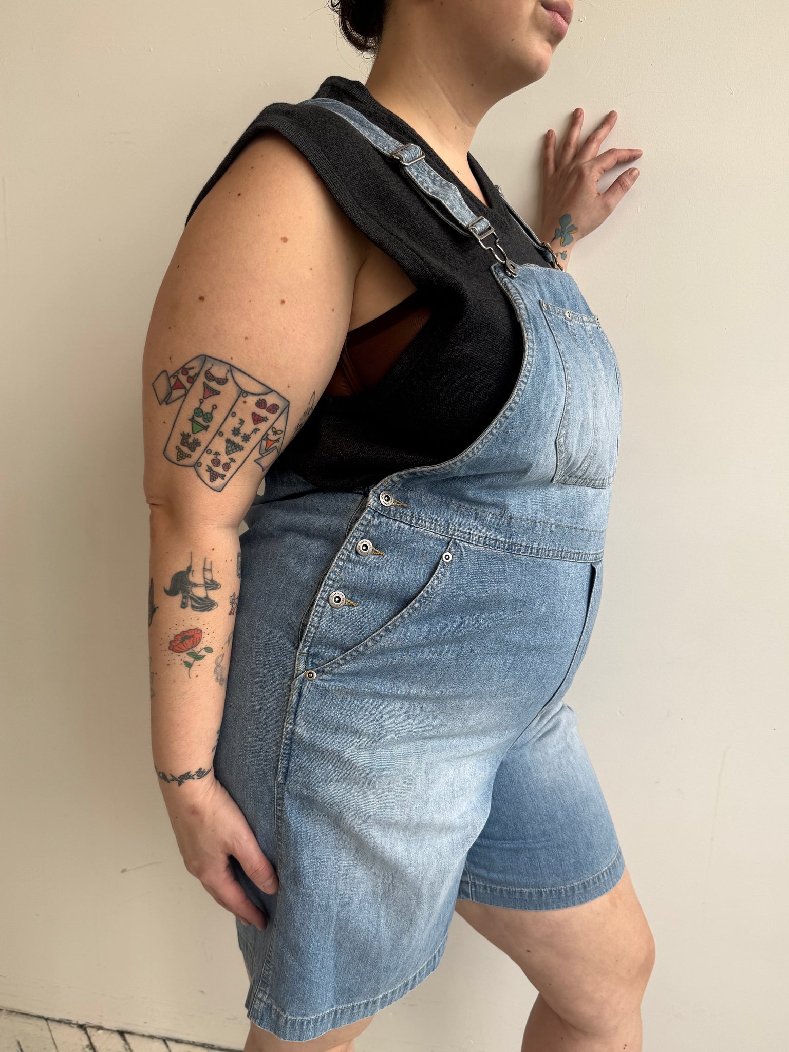 Vintage - Denim Short Overalls (1X)