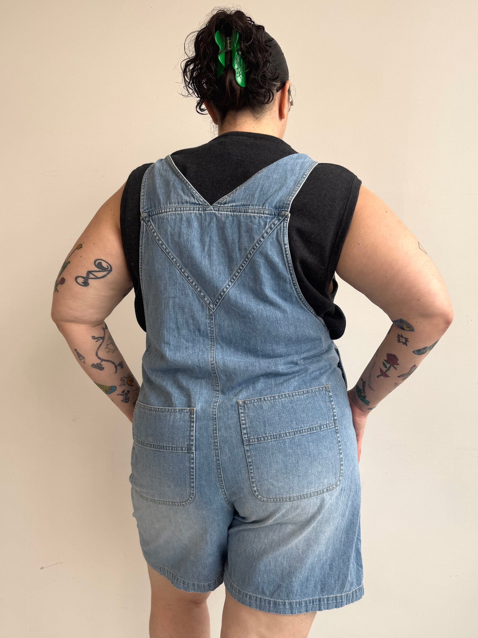 Vintage - Denim Short Overalls (1X)