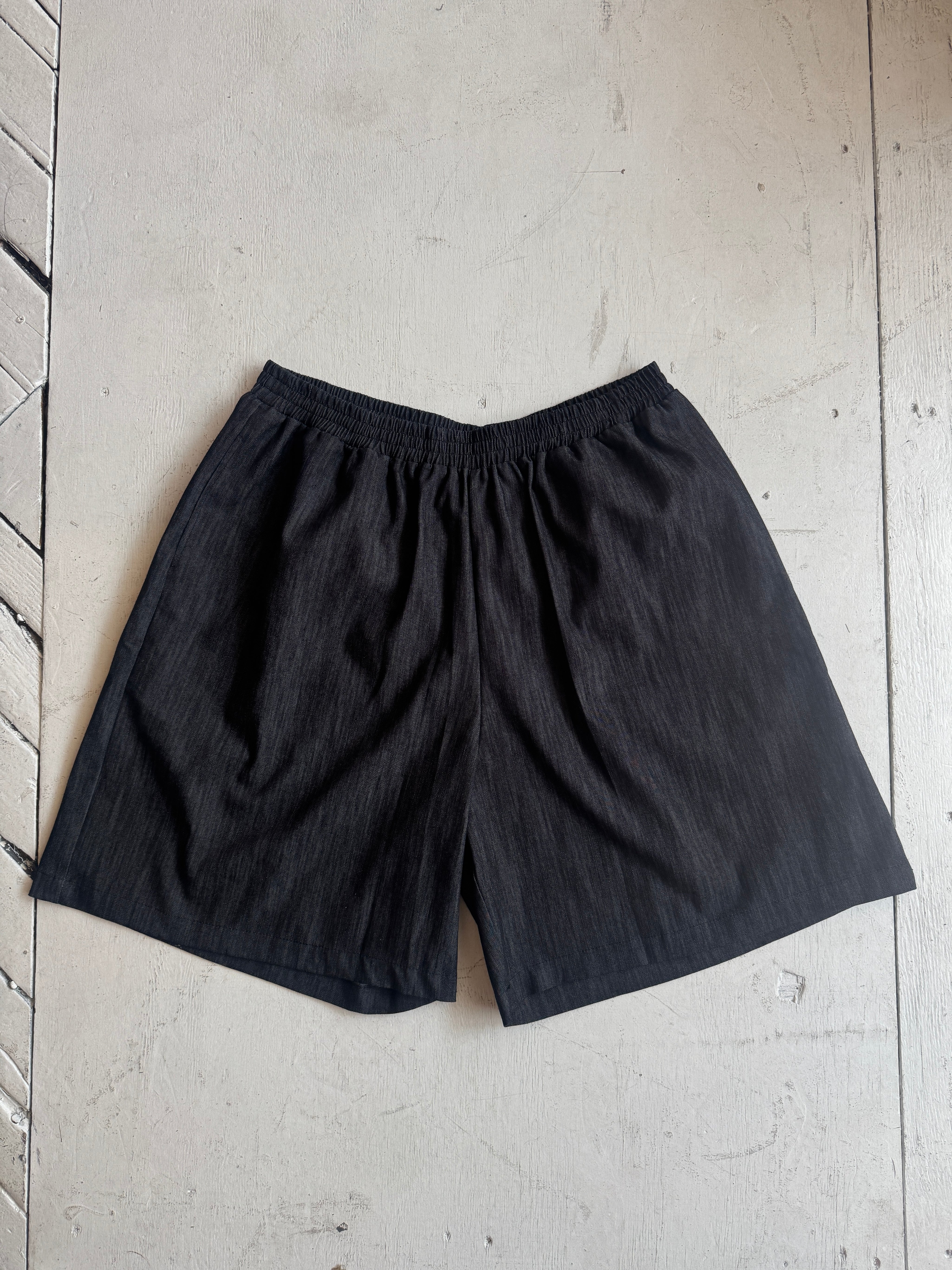 NLT - Sawtelle Black Cotton Blend Denim Shorts (1X-3X)