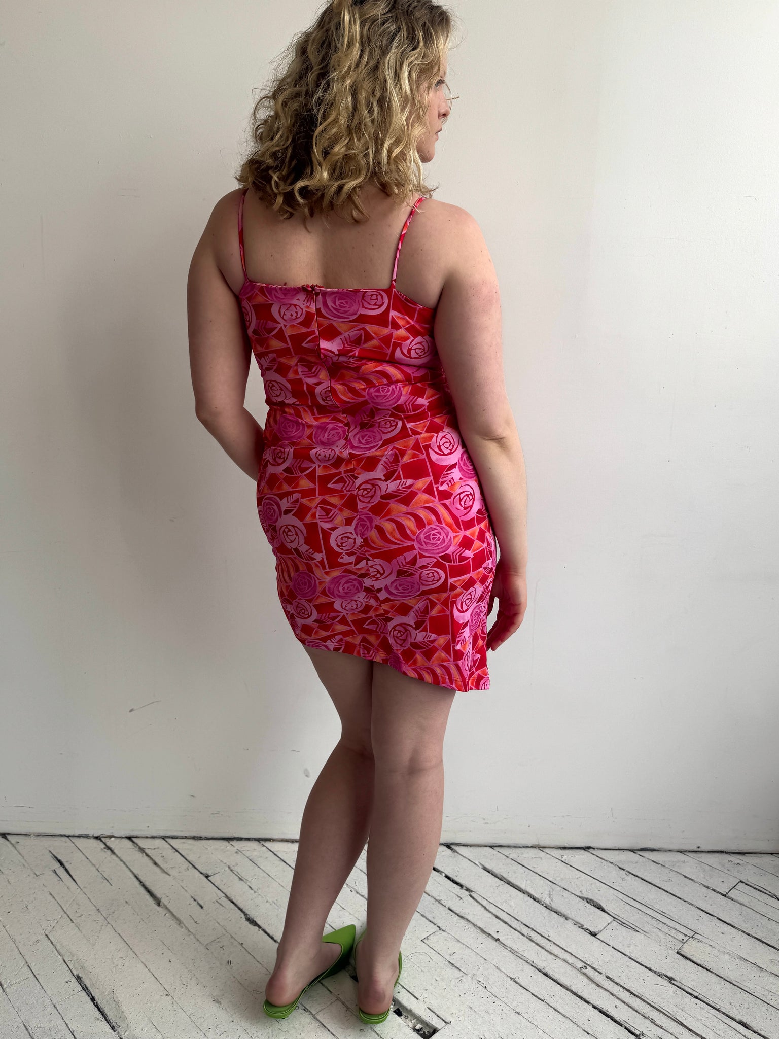 Vintage - Rose Asymmetric Dress (L/XL)