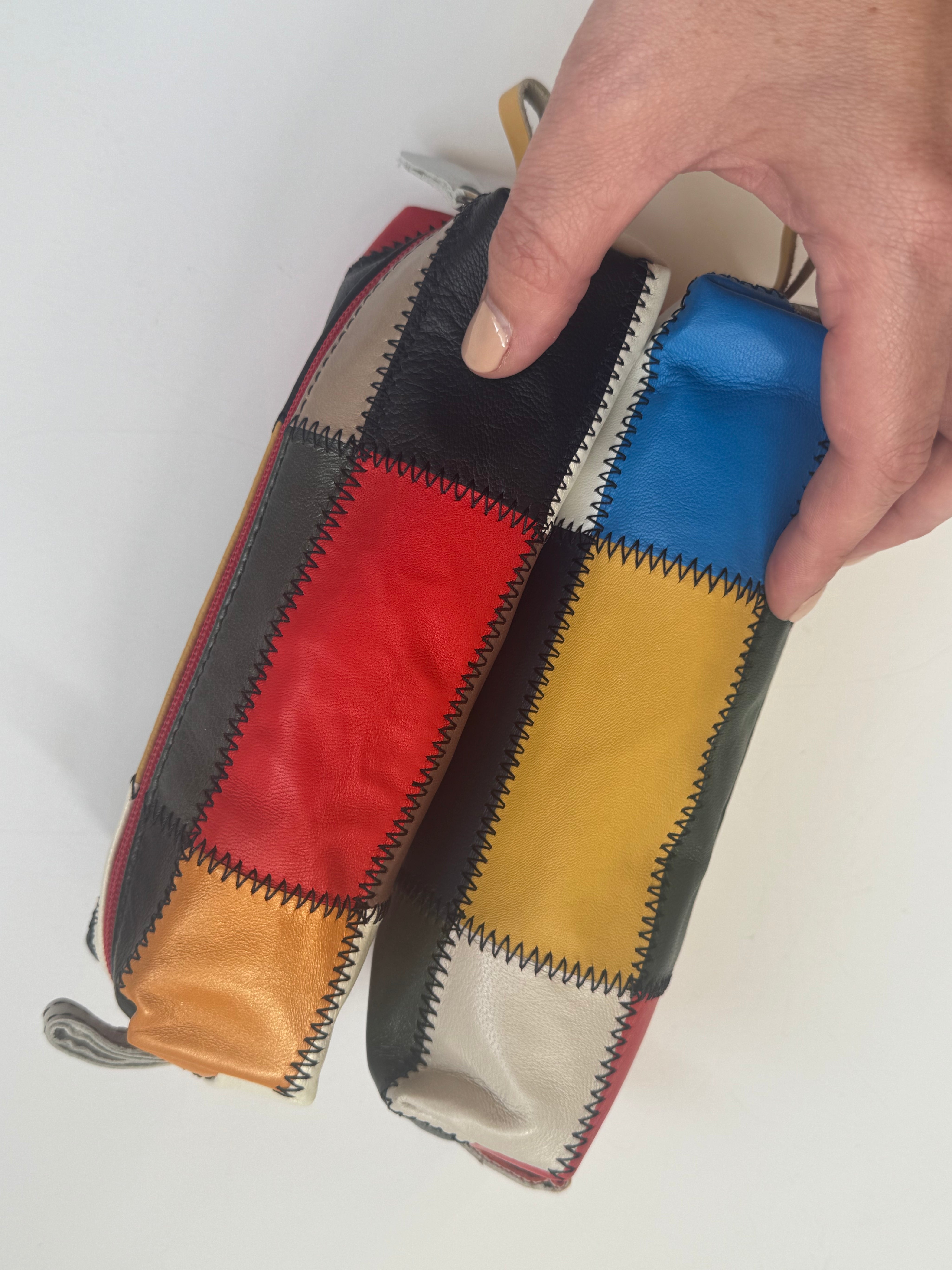 Claire Akkan - Recycled Leather Patchwork Pouch