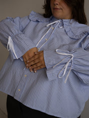 Grandpa's Shirts x BRZ - Blue Striped Nelly Shirt (4X)