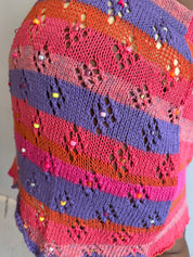 Flower Boy Ted - Beaded Stripe Knit Skirt (3X/4X)