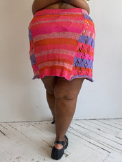 Flower Boy Ted - Beaded Stripe Knit Skirt (3X/4X)